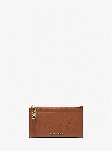 michael kors pebbled leather card case|Michael Kors pebbled leather crossbody.